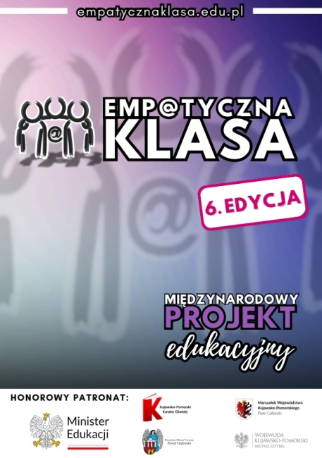 Uczniowie klas trzecich naszej szkoły wezmą udział w VI edycji międzynarodowego projektu Emp@tyczna klasa