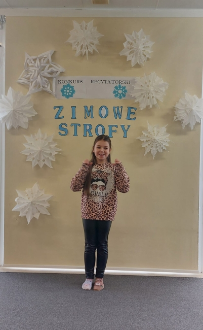Wyniki konkursu recytatorskiego pt. "Zimowe Strofy"