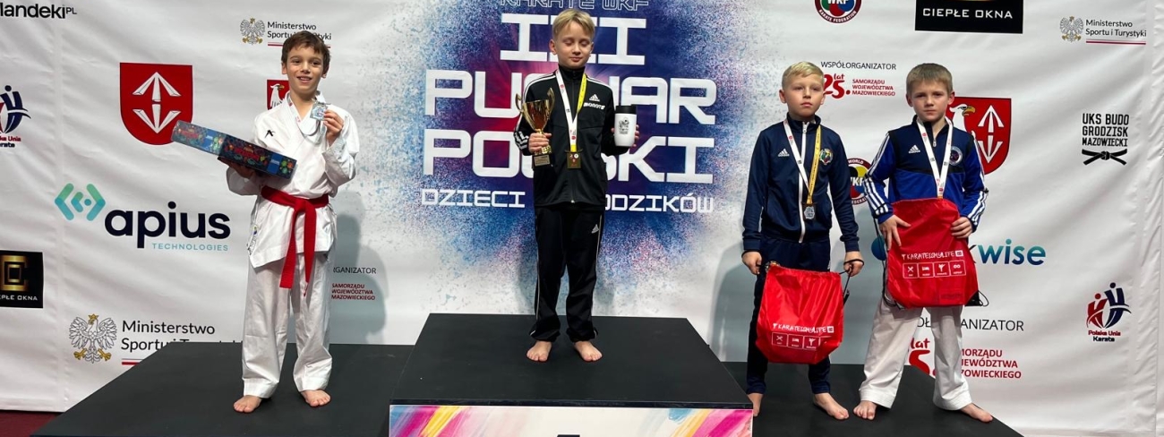 Sukcesy naszych uczniów w Pucharze Polski Dzieci i Młodzików w karate