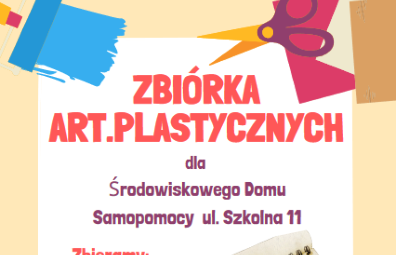 Zbiórka artykułów plastycznych w naszej szkole
