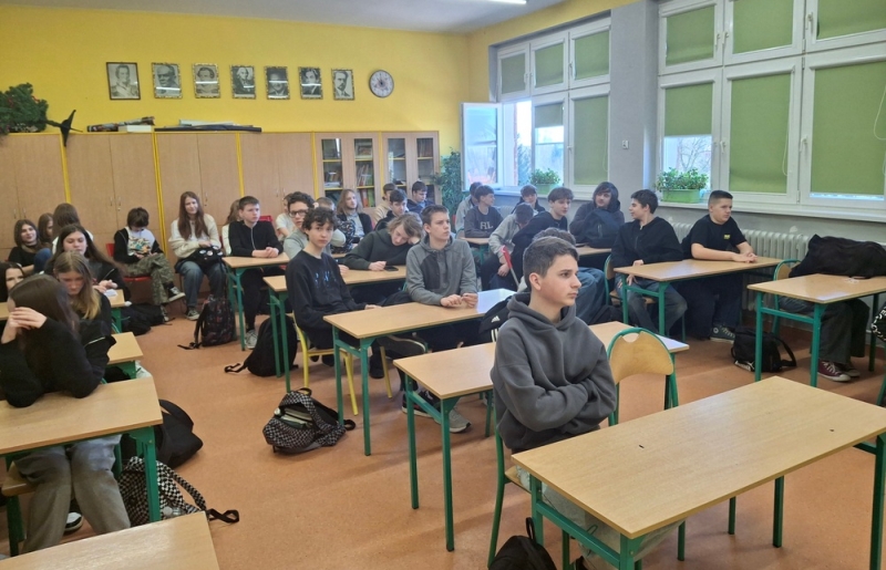 Udział klas ósmych w wykładzie